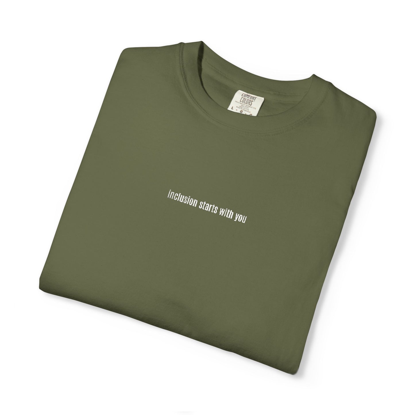Inclusion Starts With You Embroidery Tee