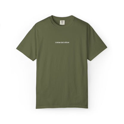 Inclusion Starts With You Embroidery Tee