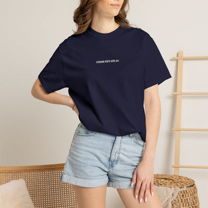 Inclusion Starts With You Embroidery Tee