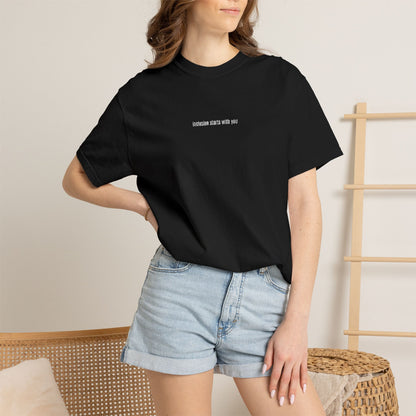 Inclusion Starts With You Embroidery Tee